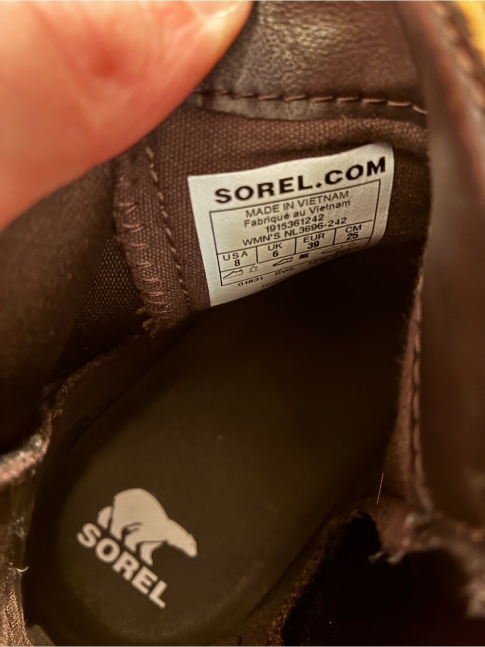 Sorel Lennox Chelsea Boots Velvet Tan Brown Leather Size 8 - Picture 8 of 8